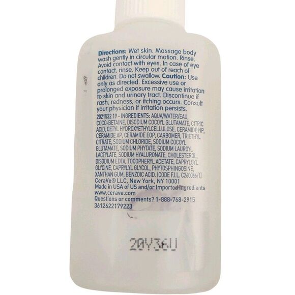 CeraVe Baby Wash and Shampoo Sample 1oz. Lot of 6 New Travel Size Bottles - Picture 7 of 12